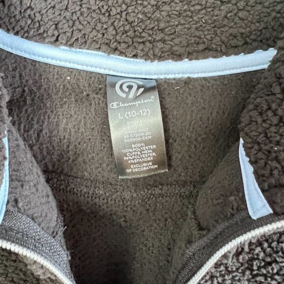 C9 Champion Girls' Black Sherpa Fleece Quarter Zip Pullover - Size Large - NWT - Picture 6 of 7